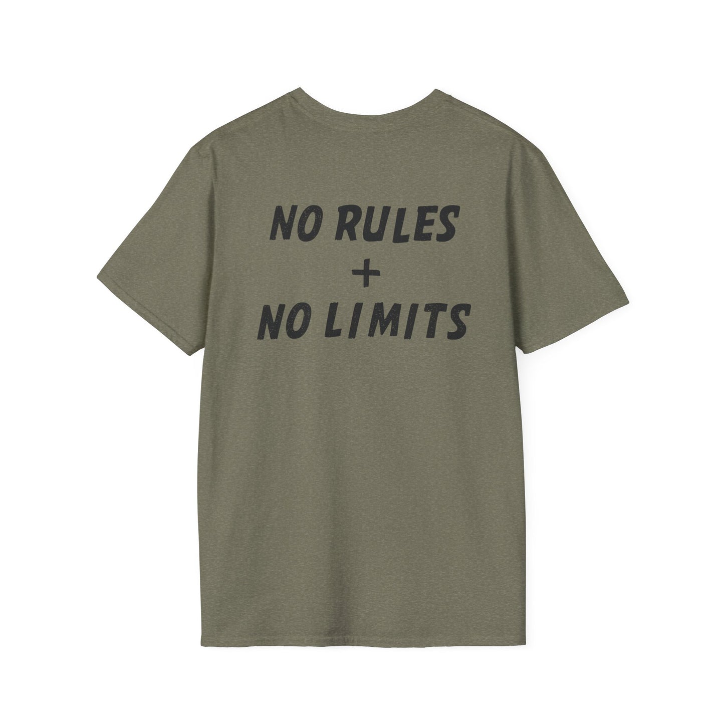 “No Rules + No Limits” Slogan Tee
