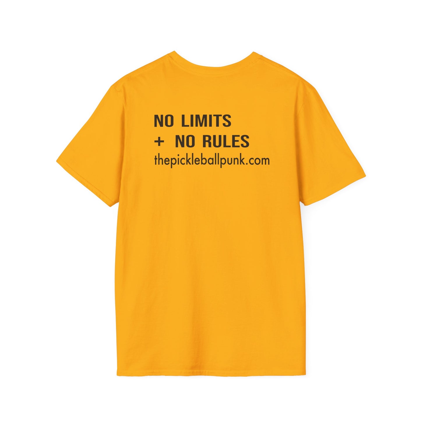 Cranky Ape Graphic Tee – “Pickleball Punk” Gold Edition