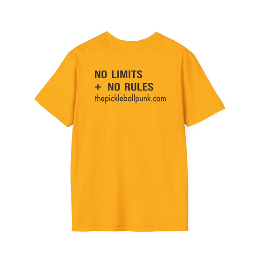 Cranky Ape Graphic Tee – “Pickleball Punk” Gold Edition