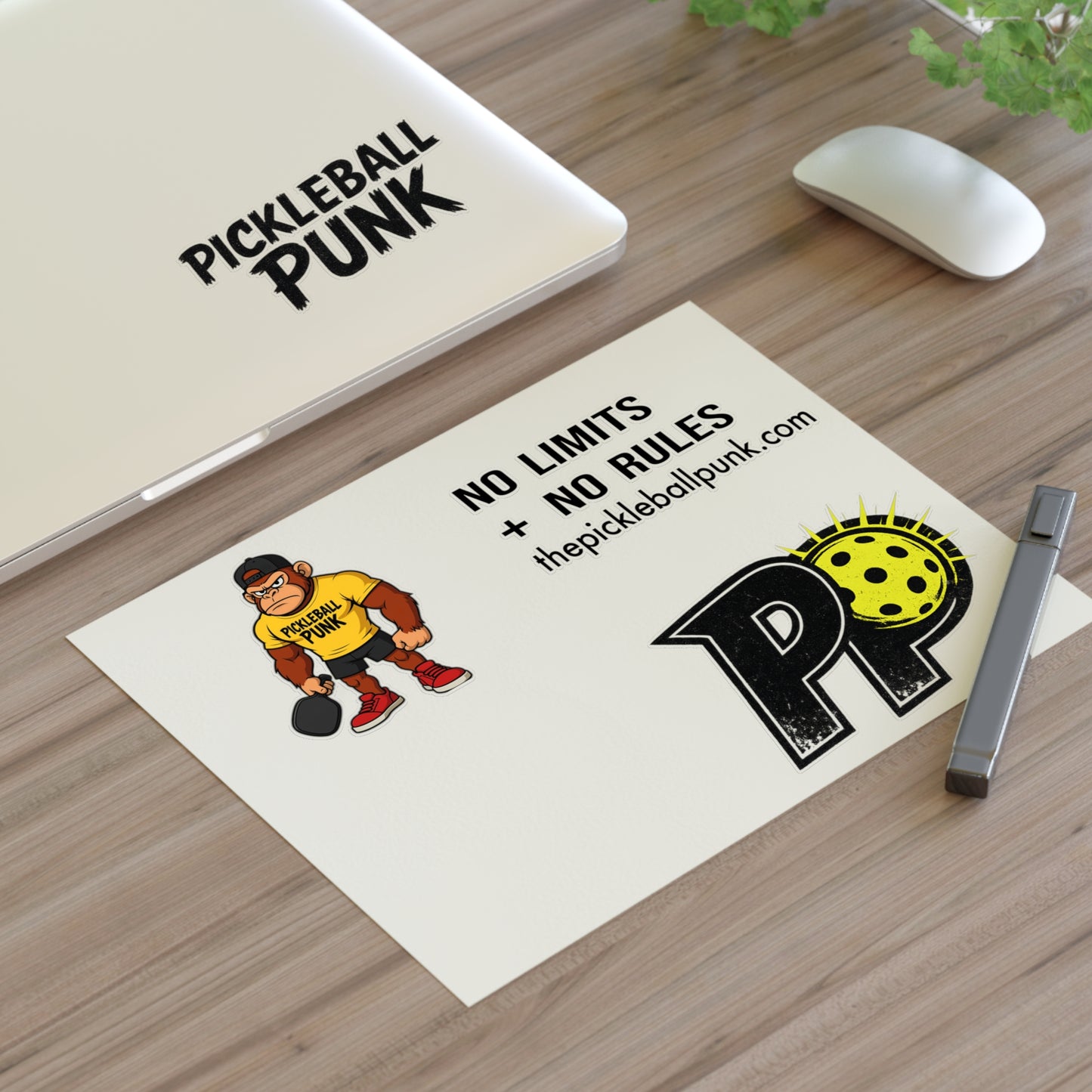 Pickleball Punk Sticker Sheet – Cranky Edition (4-Pack Vinyl Kiss Cut)